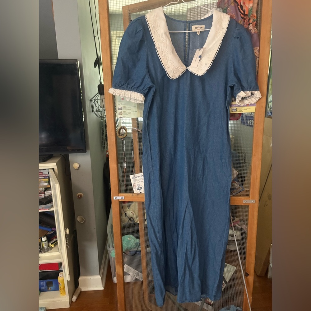 Porridge/Anthropologie Blue Denim Dress